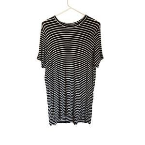Brandy Melville Stripe Short Sleeve T-Shirt Dress One Size
